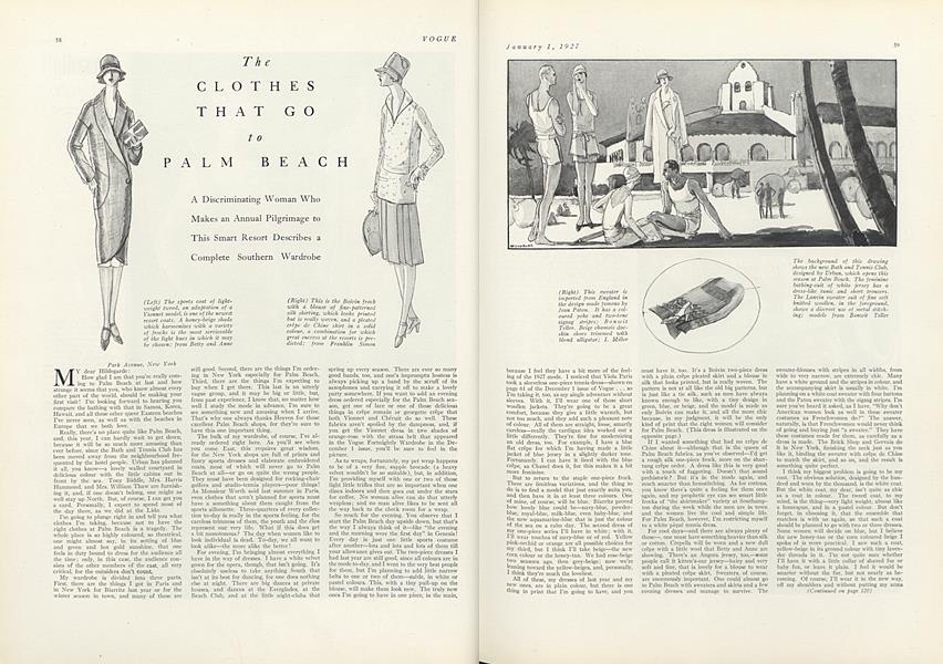 The Clothes That Go to Palm Beach