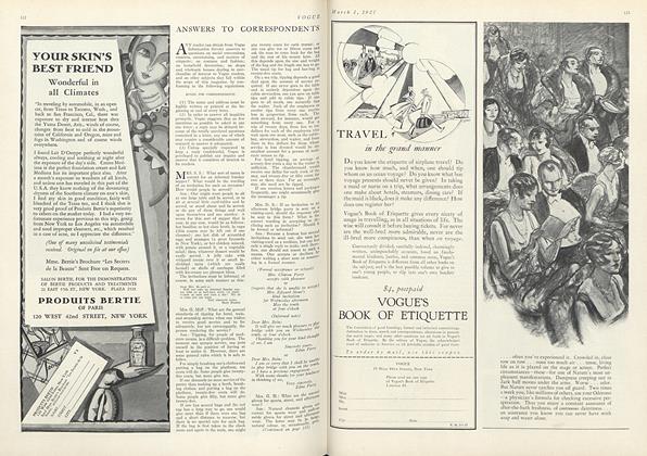 Answers to Correspondents