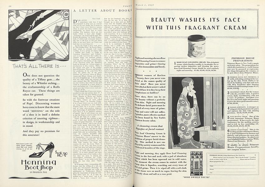 A Letter about Books