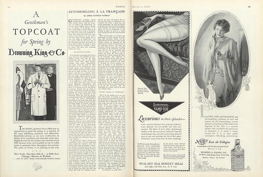 Automobiling a la Francaise | Vogue | MARCH 1, 1928