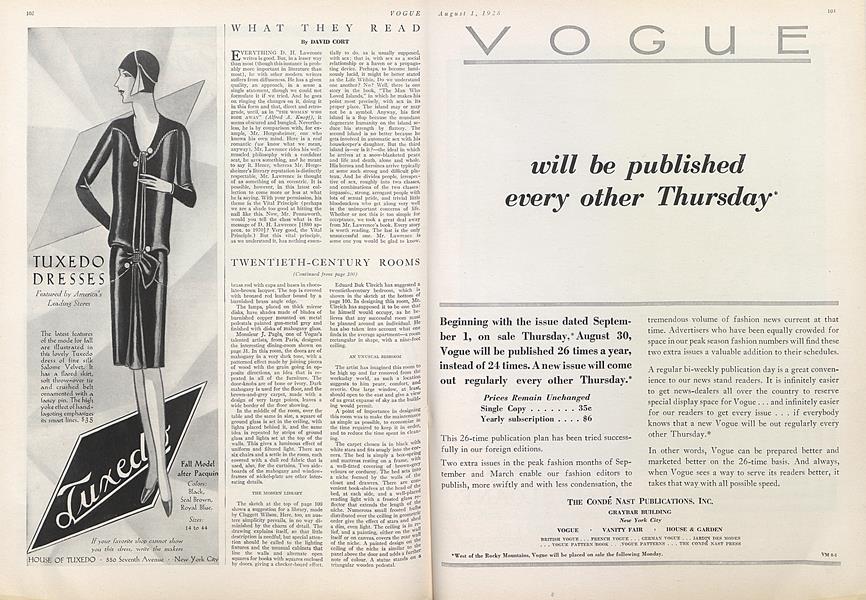 What They Read Vogue August 1, 1928