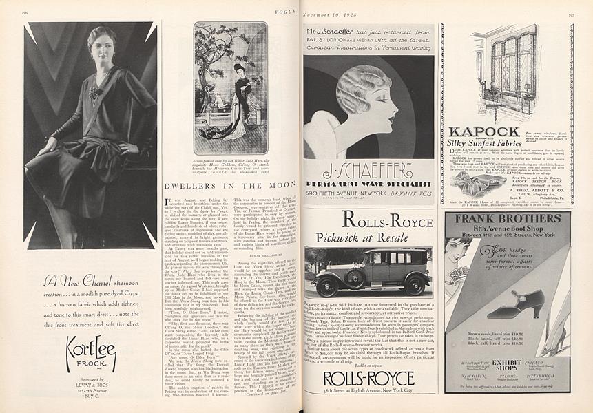 Dwellers in the Moon | Vogue | November 10, 1928
