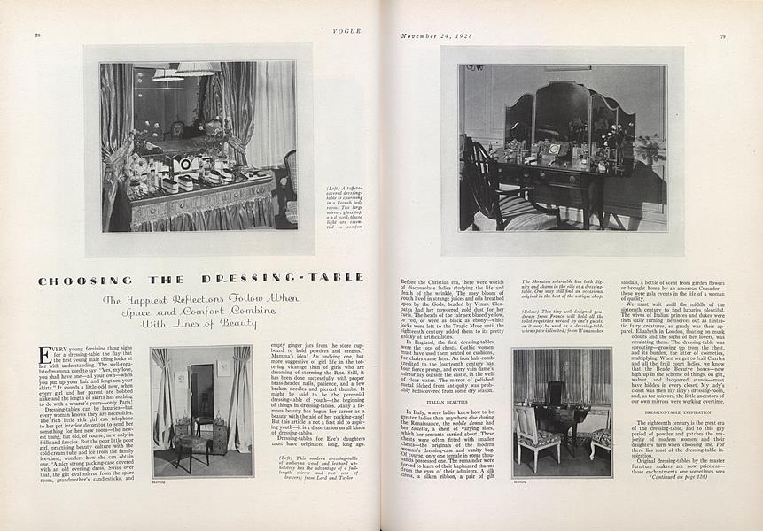 Choosing the Dressing-Table