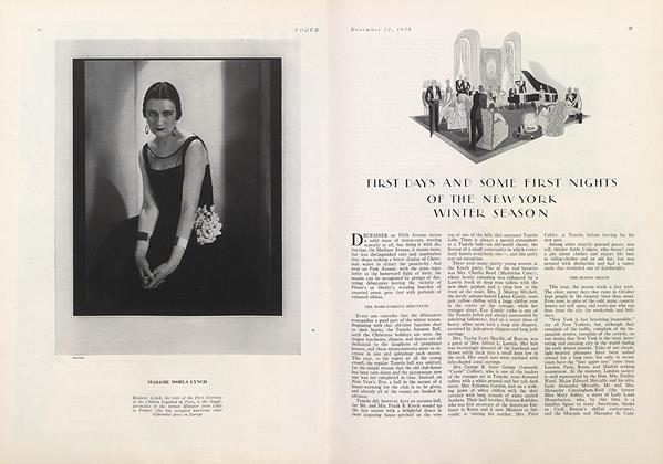 First Days and Some First Nights of the New York Winter Season