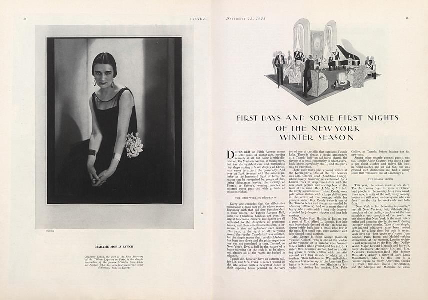 First Days and Some First Nights of the New York Winter Season