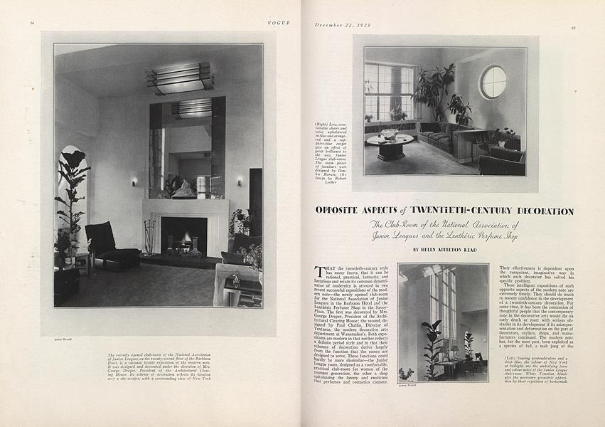 Opposite Aspects of Twentieth-Century Decoration