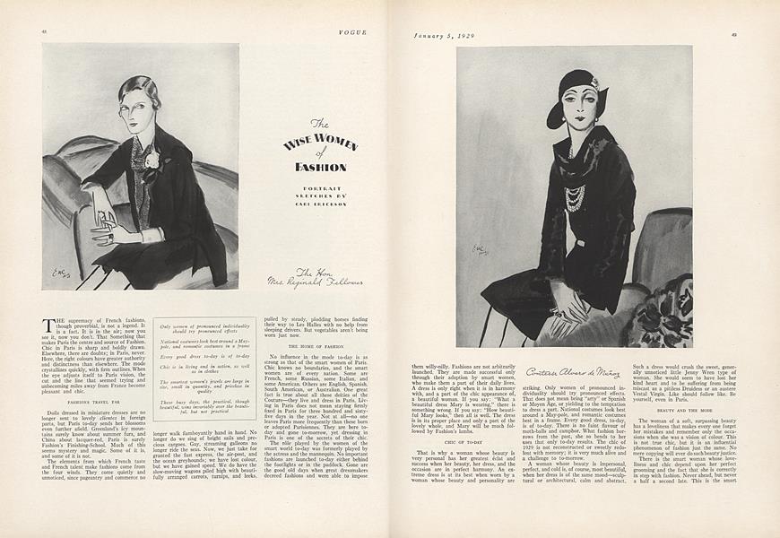 The Wise Women of Fashion | Vogue | January 5, 1929