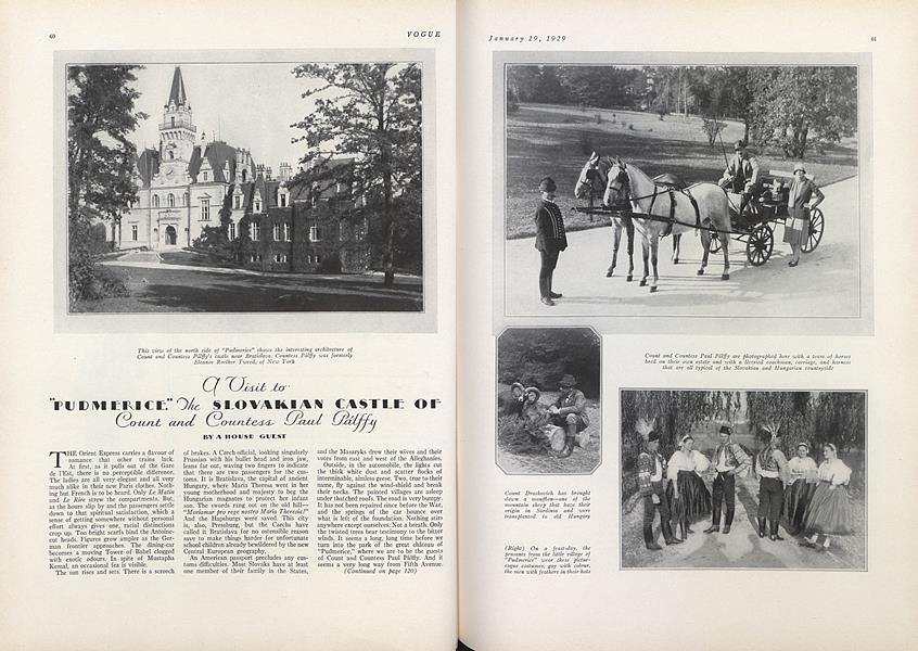 "Pudmerice," the Slovakian Castle of Count and Countess Paul Palffy