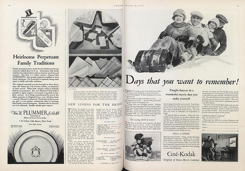 New Linens for the Bride