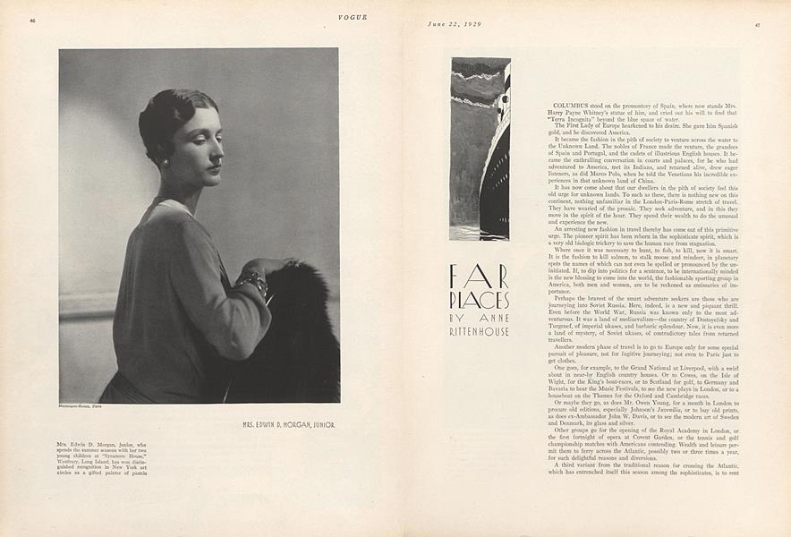 Far Places | Vogue | June 22, 1929