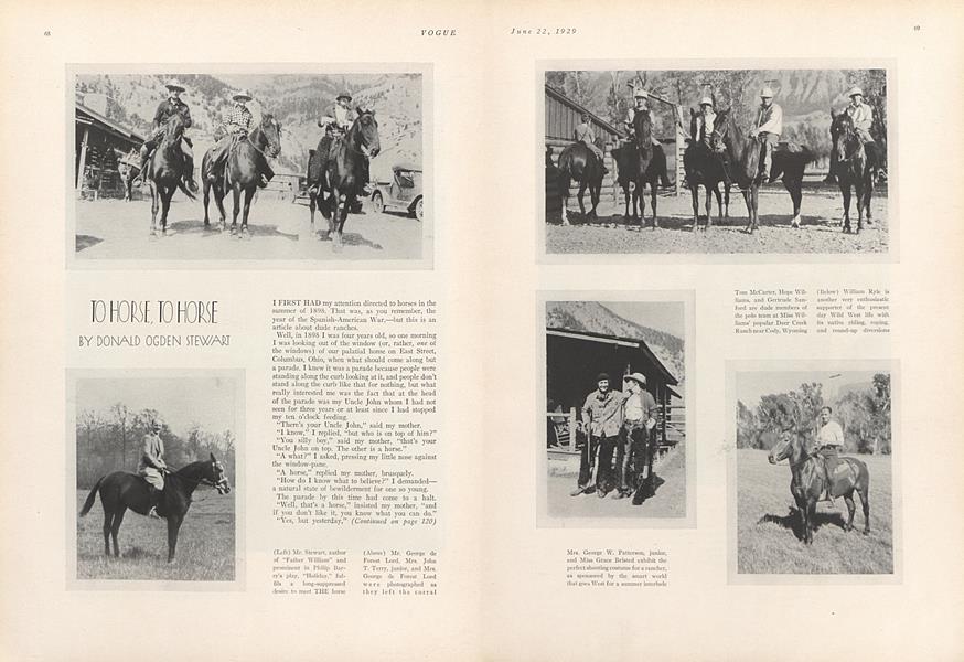 To Horse, to Horse | Vogue | June 22, 1929