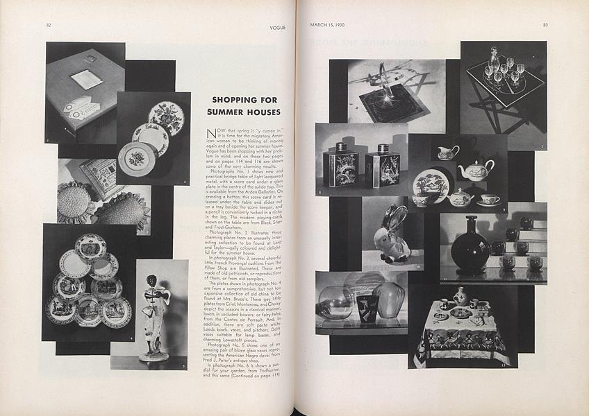 Shopping for Summer Houses