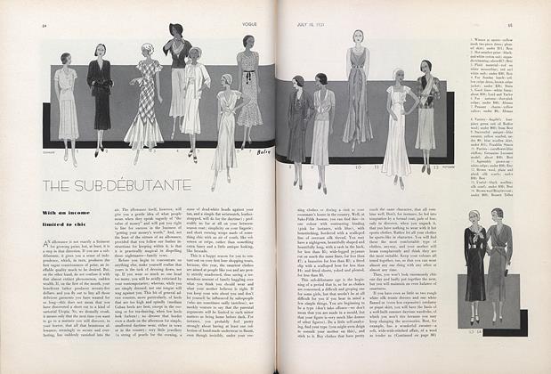 The Sub-Debutante with an Income Limited to Chic