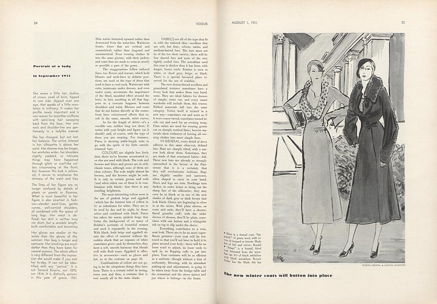 Portrait of a Lady in September 1931