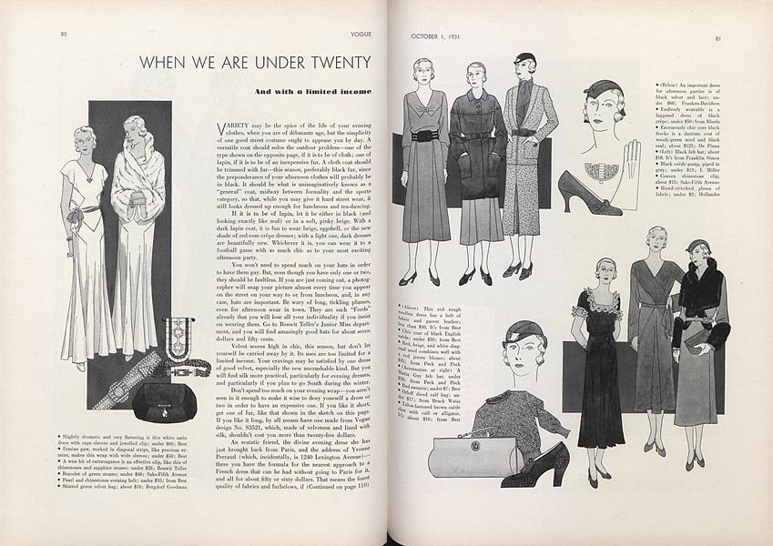 When We Are Under Twenty and with a Limited Income