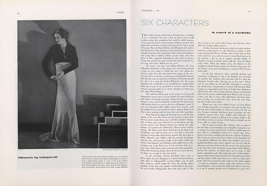 Six Characters in Search of  Wardrobe