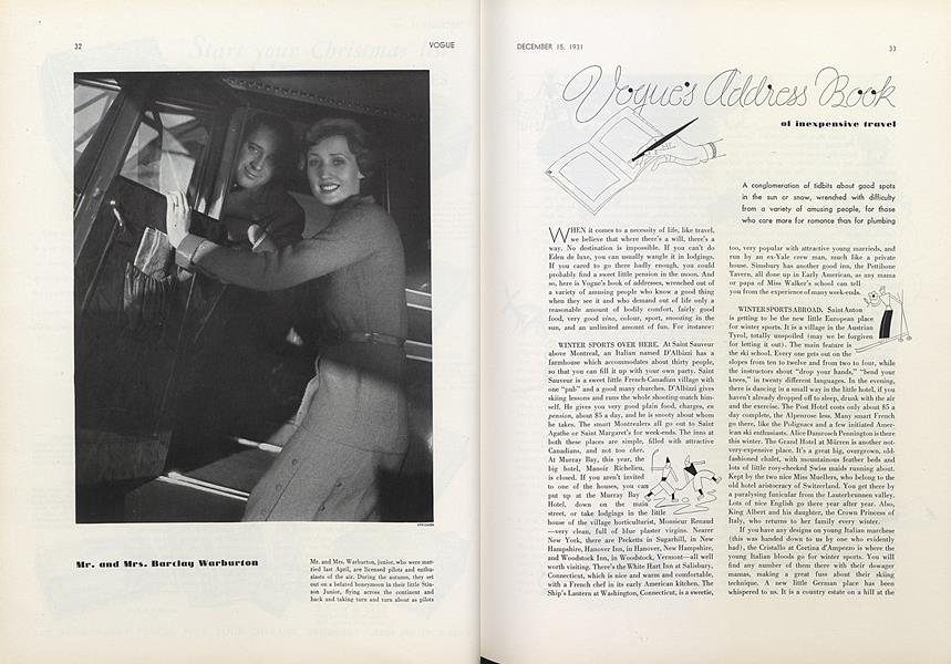 Vogue's Address Book of Inexpensive Travel