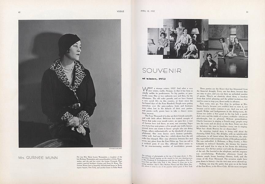 Souvenir of Winter, 1932