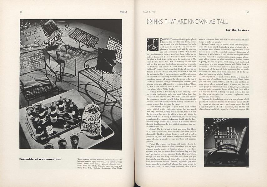 For the Hostess: Drinks That Are Known as Tall