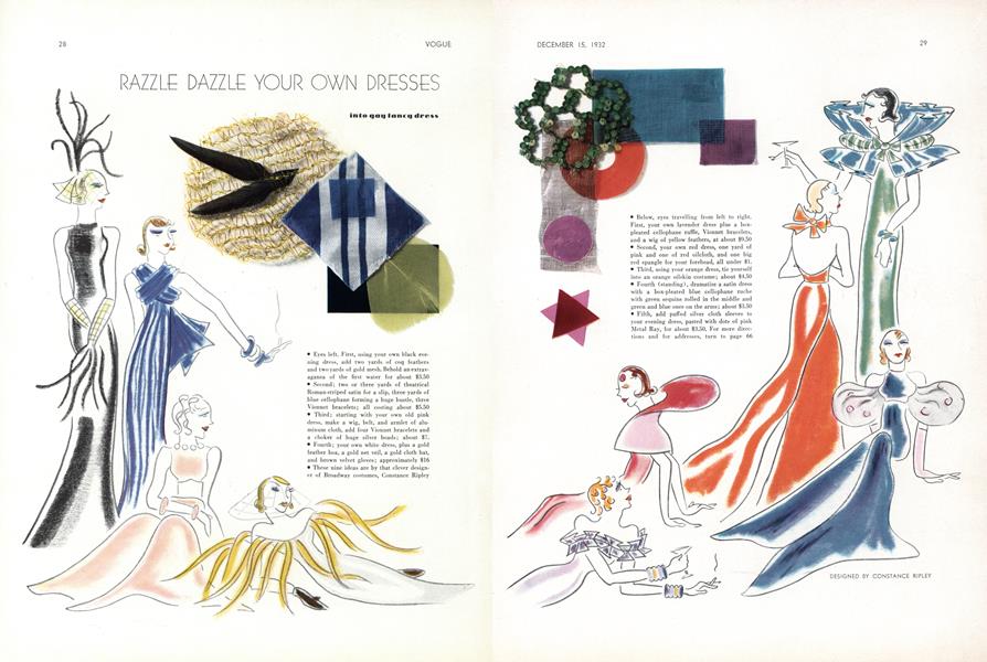 Razzle Dazzle Your Own Dresses Vogue DECEMBER 15, 1932