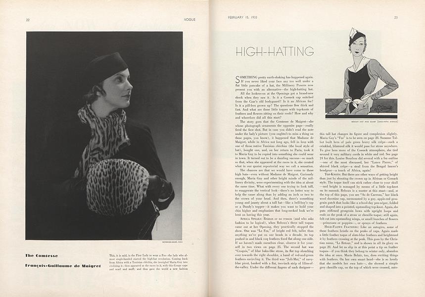 High-Hatting | Vogue | FEBRUARY 15, 1933