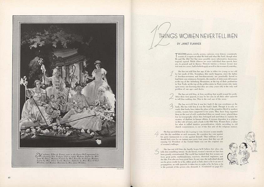 12 Things Women Never Tell Men Vogue June 1 1934