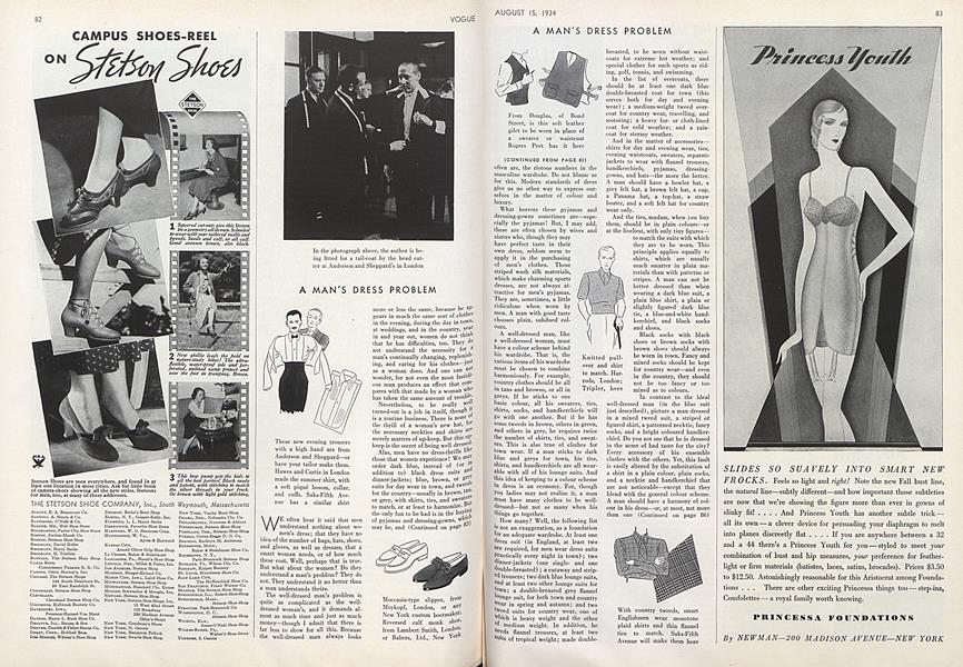 A Man's Dress Problem | Vogue | AUGUST 15, 1934