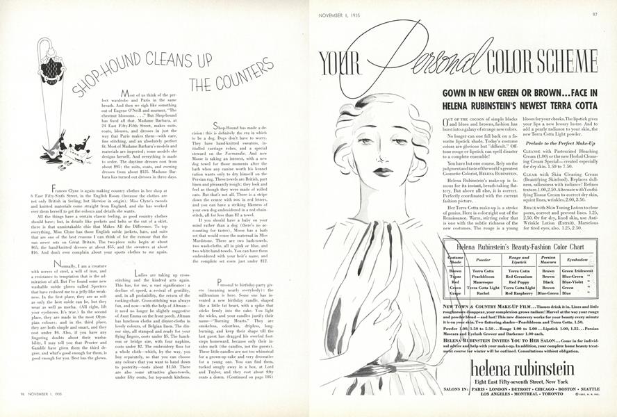 Shop-Hound Cleans Up the Counters | Vogue | NOVEMBER 1, 1935