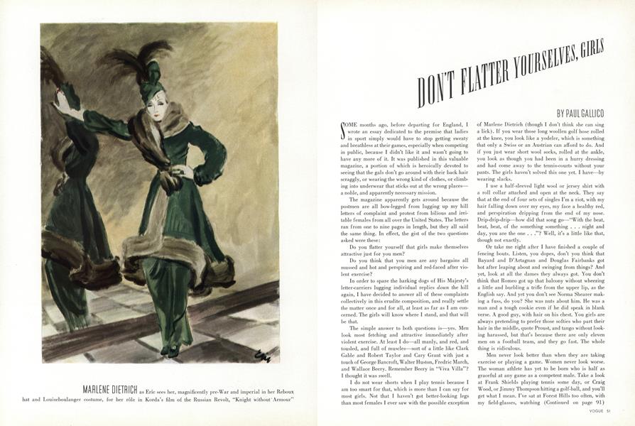 Don't Flatter Yourselves, Girls