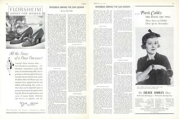 Rhodesia Drinks the Sun Down