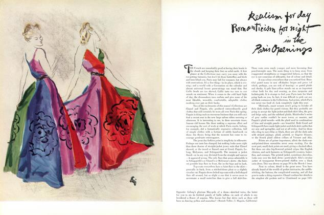 Realism for Day, Romanticism for Night in the Paris Openings/Light on Spring Dress Problems