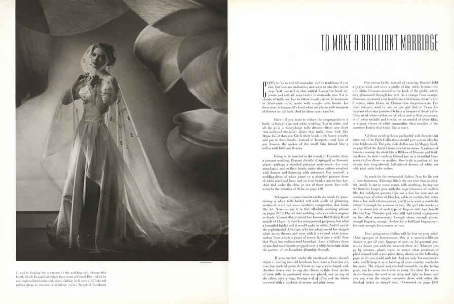 To Make a Brilliant Marriage