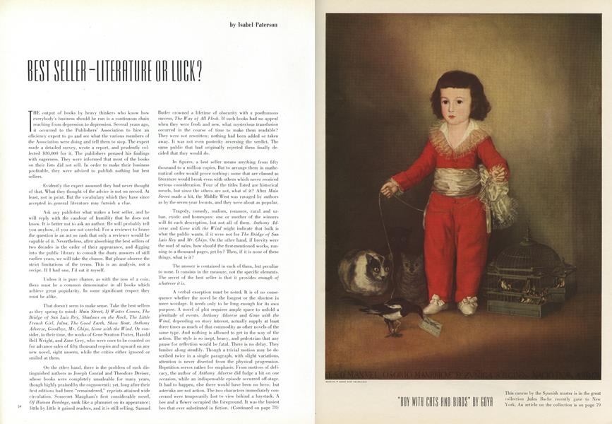 Best Seller—Literature or Luck?