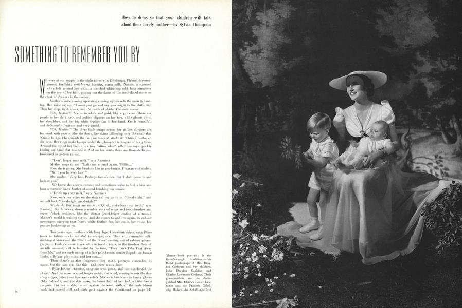 Something to Remember You By