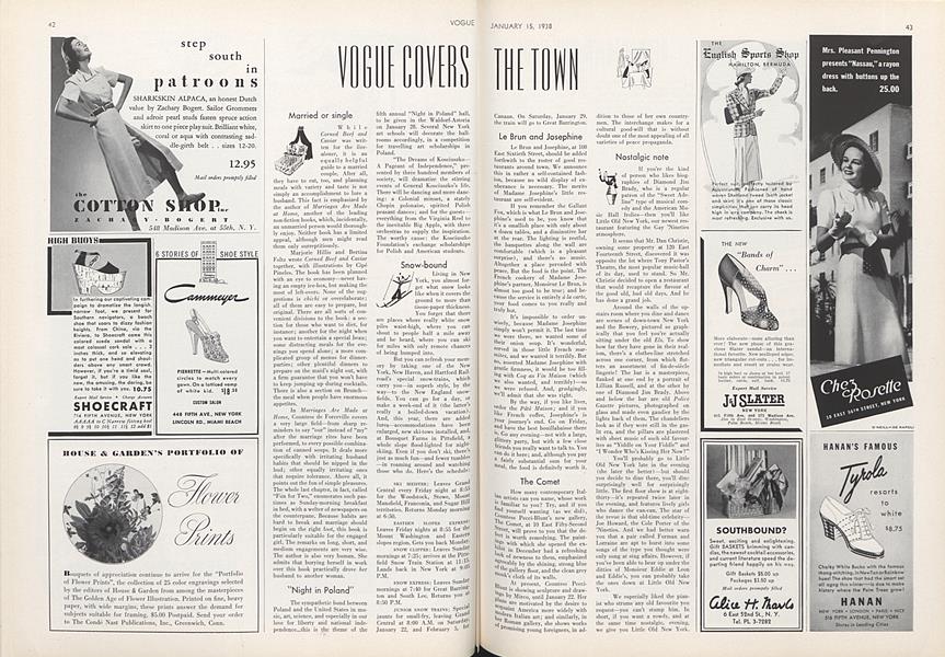 Vogue Covers the Town | Vogue | JANUARY 15, 1938