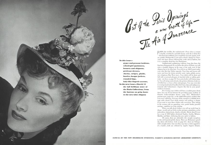 Out of the Paris Openings a New Breath of Life–The Air of Innocence