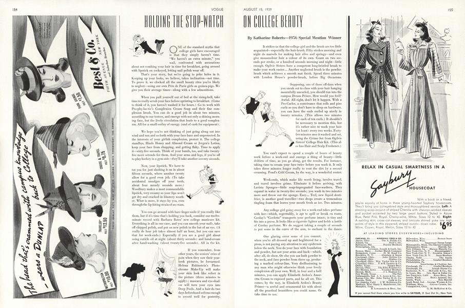 Holding the Stop-Watch on College Beauty