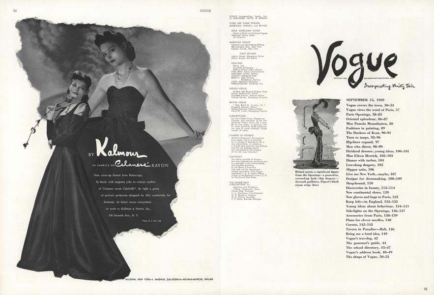 Masthead Vogue September 15, 1939