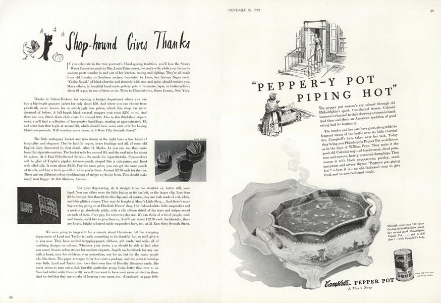 Shop-Hound Gives Thanks