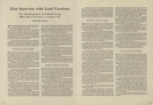 First Interview with Lord Vansittart