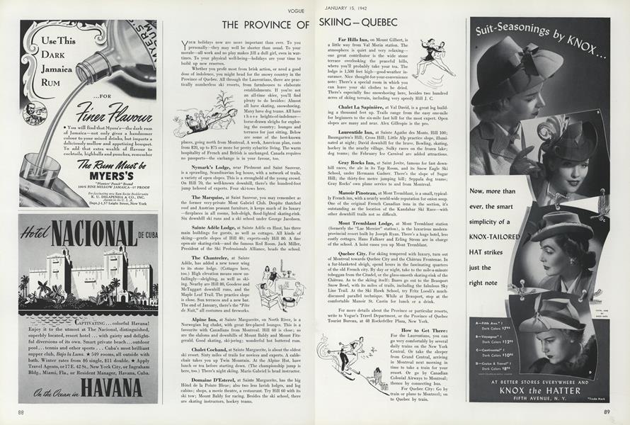 The Province of Skiing–Quebec