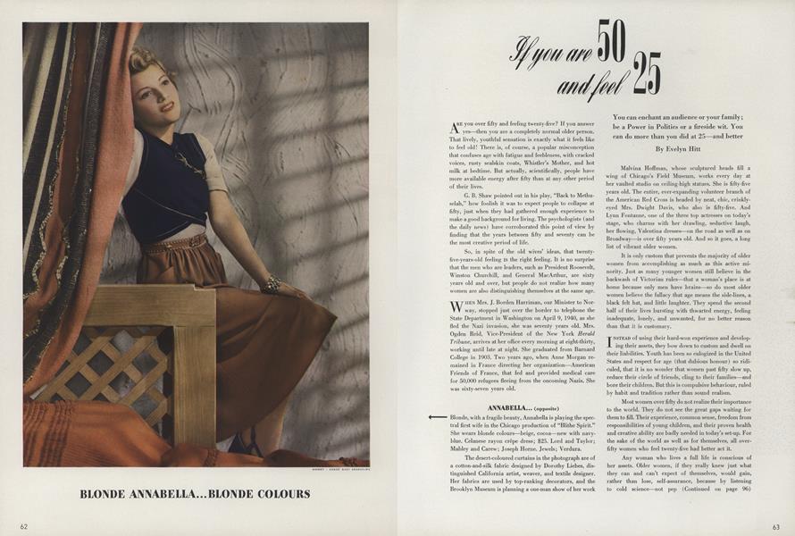 If You Are 50 and Feel 25