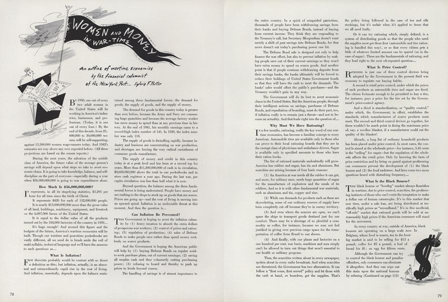 Women and Money in War-Time