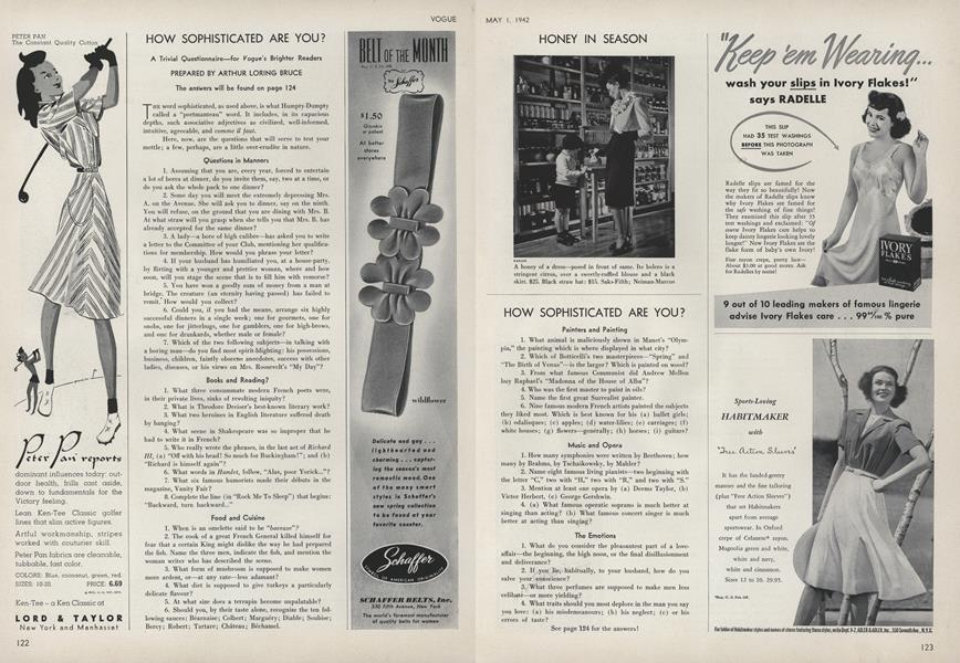 How Sophisticated Are You?