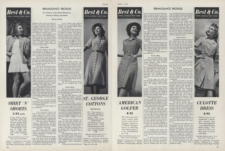 Renaissance Profiles