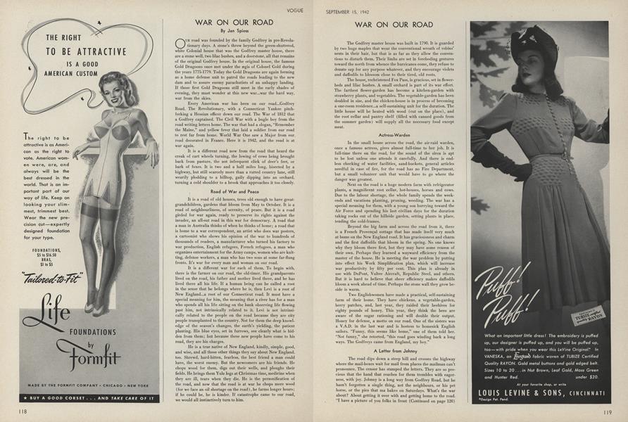 War on our Road | Vogue | SEPTEMBER 15, 1942
