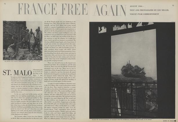 France Free Again: St. Malo