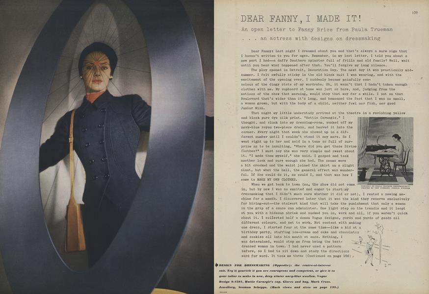 Dear Fanny, I Made It!