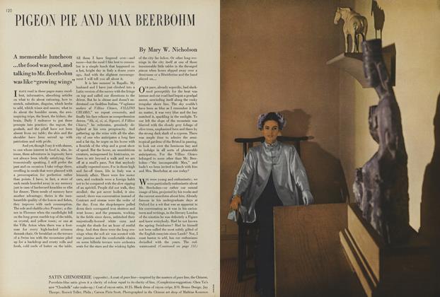 Pigeon Pie and Max Beerbohm