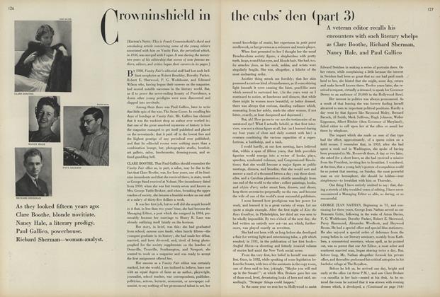 Crowninshield in the Cub's Den (Part 3)